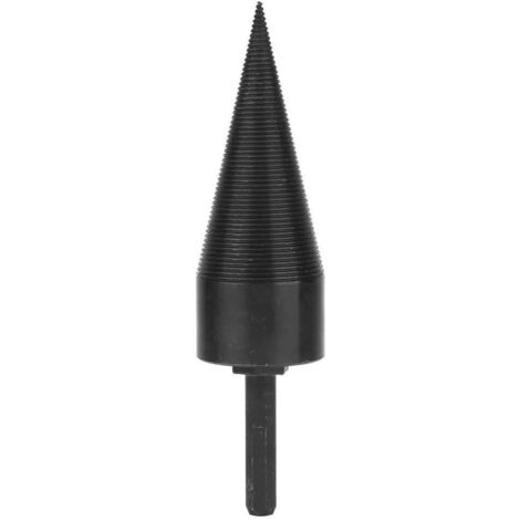 Vtizikl Splitter de Bois de Chauffage, Tige Hexagonale Noire Fendeuse de Bois de Chauffage Fendeuse de Bûches Électrique (42MM) (1/5)