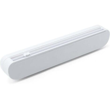 Vtizikl Distributeur de film alimentaire avec ventouse, coupe-film réutilisable en plastique pour emballage alimentaire, papier aluminium, cuisine, restaurant, sans BPA