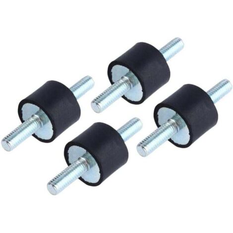 Vtizikl Lot de 4 supports d'isolation anti-vibrations en caoutchouc M6, support d'isolation pour amortisseur de pompe de compresseur d'air avec vis 20 x 15 (1/4)