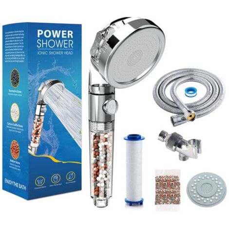 Vtizikl Pommeau de douche haute pression avec filtre anticalcaire, pommeau de douche universel à économie d'eau pour salle de bain (1/4)