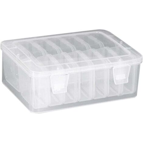 Vtizikl 1 ensemble de boîtes de rangement transparentes avec couvercles pour perles, conteneurs d'accessoires, petits objets (1/4)