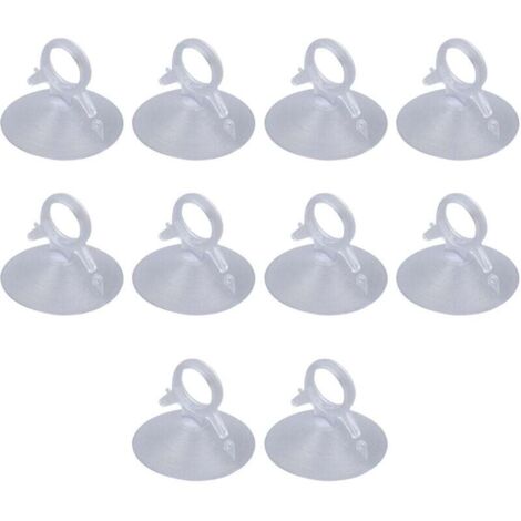 Vtizikl Ventouse Transparente, 10 pièces Ventouse pour Panneau Solaire, Anneau de Traction en PVC, Anneau de Traction Robuste, Ventouse de Panneau Solaire Polyvalente pour Verre de Voiture (1/4)