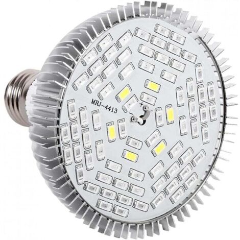 Vtizikl Lampe LED E27 à spectre complet pour culture de plantes, éclairage horticole pour jardin, 78 LED, 50 W (1/4)