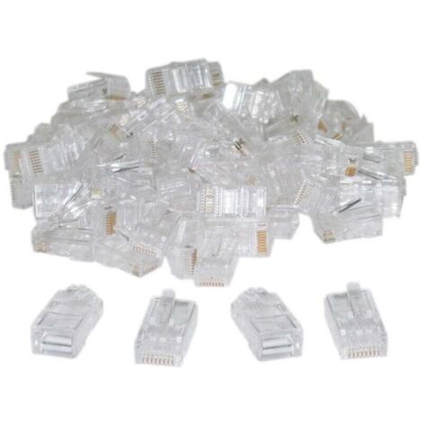 Vtizikl Connettore Lan 8 Poli Ethernet Plug Rj45 Maschio Da Crimpare Per Cavo Di Rrete - (1/4)