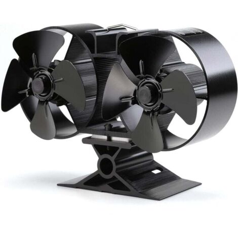 Vtizikl Ventilateur Poele à Bois Alimenté à la Chaleur Ventilateur de Cheminée à double extrémité 8 Blade Aluminium Ventilateur (1/4)