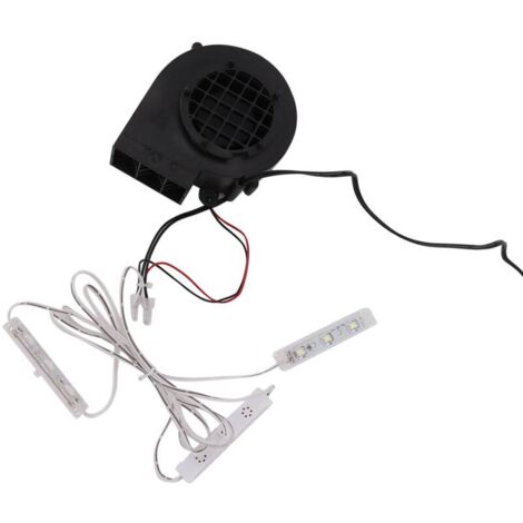 Vtizikl Souffleur d'air pour Gonflables avec 3 Ensembles D'ampoules LED Blanches, Pompe de Soufflage Gonflable de Noël, Souffleur d'air Gonflable pour Décorations de Vacances en (Prise (1/4)