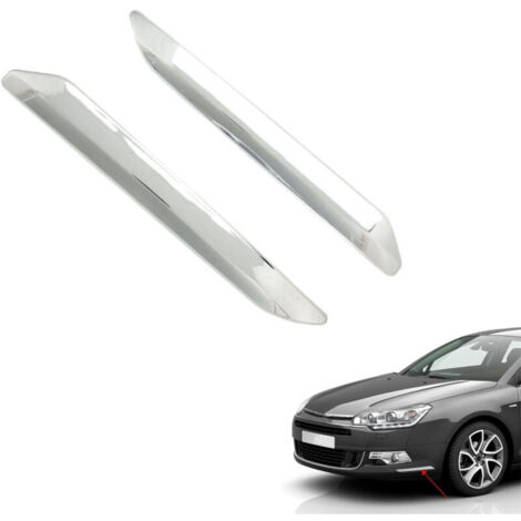Vtizikl Lot de 2 Bandes Pare-Chocs Chrome Citroën C5 X7 (2007-2015) - Anti-Rayures - Design Argenté (1/4)