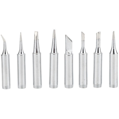 Vtizikl Pointes de Fer à souder, Pointes à souder Kit de Fer à souder Pointes de Station à souder Cuivre 8 pièces pour réparations électroniques pour Composants pour la Maison pour Le Bricolage A (1/4)