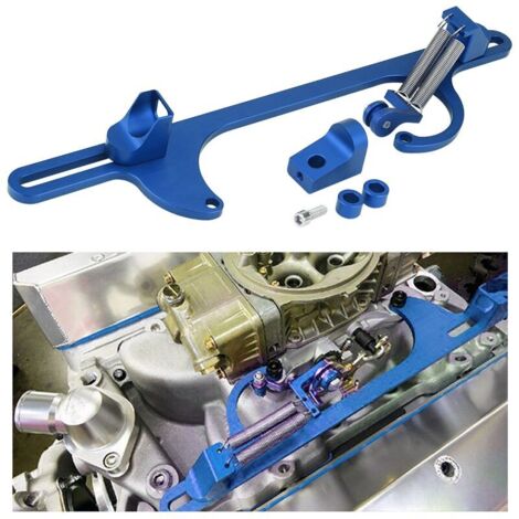 Vtizikl Support de carburateur de cble d'accélérateur en aluminium billette pour carburateur Holley 4150 et 4160 Series bleu A (1/4)