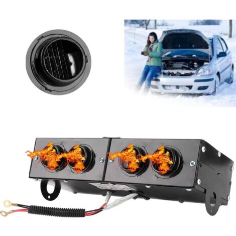 Vtizikl Chauffage de voiture, désembueur Auto 4 trous ventilateur de chauffage 12 V dégivreur dégivreur (1/4)