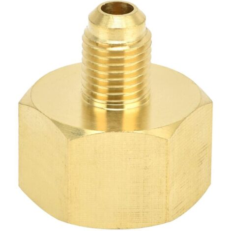Vtizikl Adaptateur de Réfrigérant, Connecteur de Remplissage D'accessoire de Climatisation W21 vers 1/4SAE pour R32 R134A R407A R404A R422A R422D (1/4)