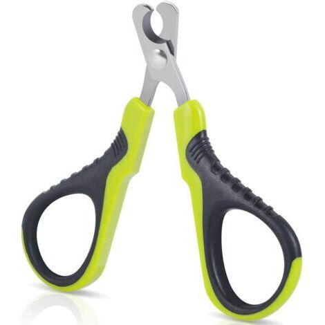 VtiziklCiseaux à griffes de chat professionnels, oiseaux de lapin chiot et ciseaux à ongles pour petits animaux, ciseaux à ongles courbes en acier inoxydable, ciseaux à griffes portables, C-Ensoleillé