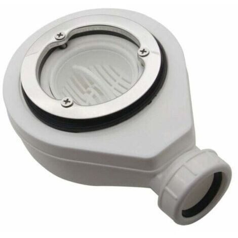 Vtizikl Bonde de douche Ø90 mm sans capot – Polypropylène haute résistance – Débit 45 L/min – Compatible receveurs extra plats PIATTO