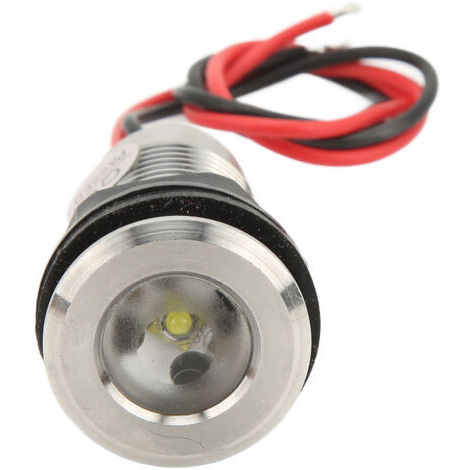 Vtizikl Lampe de pont encastrée en acier inoxydable 316, étanche IP68, 1 pouce, 12 à 24V, pour terrasse, escaliers, patios, sols, piscines, allées, blanc