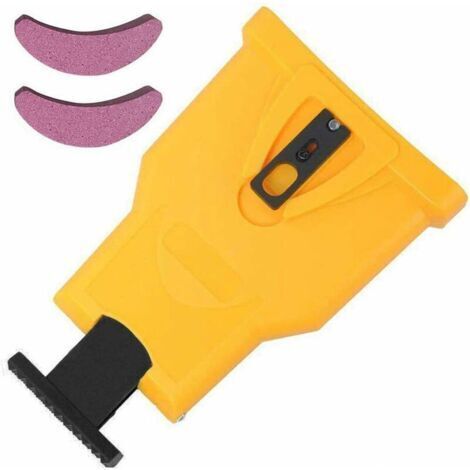 VtiziklKit D'affûtage pour Tronçonneuse Scie Aiguiseur De Chaîne avec 2pcs Whetstone- Affûteuse Pour 14/16/18/20 pouces Barre de scie à chaîne à deux trous (1/5)