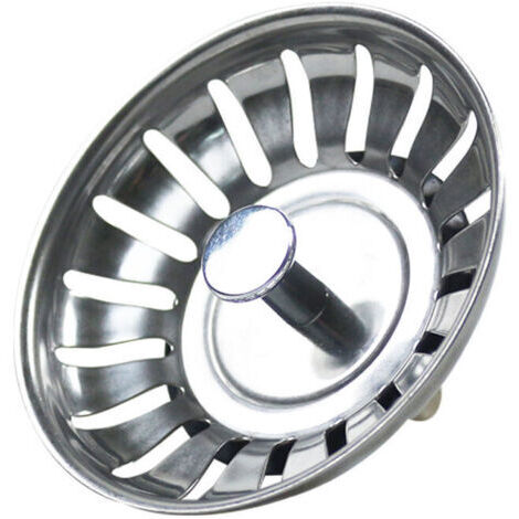 VtiziklBouchon Evier Cuisine Inox- Filtre Evier Cuisine Universel (Dia: 80MM), Bonde Evier avec 18 Fentes, Grille Evier Cuisine Antiblocage, Panier pour Evier Inox Vidange Rapide,