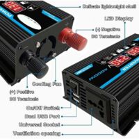 Power Inverter, Convertitore 4000W 12V A 110V Per Auto Power Inverter Con Display LCD Porta USB Accendisigari - Foto 7