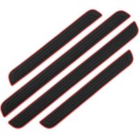 Strisce battitacco auto, 4 pezzi, protezione soglia, adesivo auto, pellicola adesiva protettiva, protezione battitacco, battitacco auto in PVC morbido (nero)