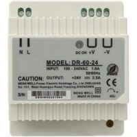 KZQ DR-60-24 Alimentatore switching AC/DC da 60 W e 24 V per guida DIN singola