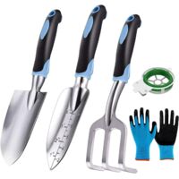 Vtizikl Kit jardinage, Outillage de Jardin Ensemble de 5 Pieces Très Robustes & Facile à utiliser, Kit de Jardinage, Pelles Truelle