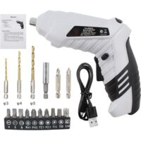 Vtizikl Mini tournevis sans fil électrique sans fil, kit de tournevis électrique avec lumière LED, batterie rechargeable conçue