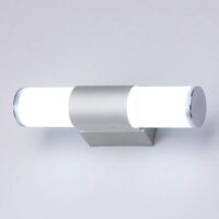 Vtizikl Lampe de lavabo LED en acier inoxydable - Applique murale pour salle de bain - Miroir - Lampe frontale pour salle de bain, salon, maison