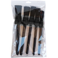 Vtizikl Ensemble de 5 brosses de détail de voiture, brosses de fente intérieure en Fiber synthétique douce, brosses de nettoyage automatique pour SUV camion VanBlack