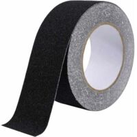 VtiziklBande Antidérapante Adhésive pour Escaliers, Friction, Abrasif pour Les Sécurité, Escabeau, Intérieur, Extérieur, Haute Traction, 5cm x 10m, Noir