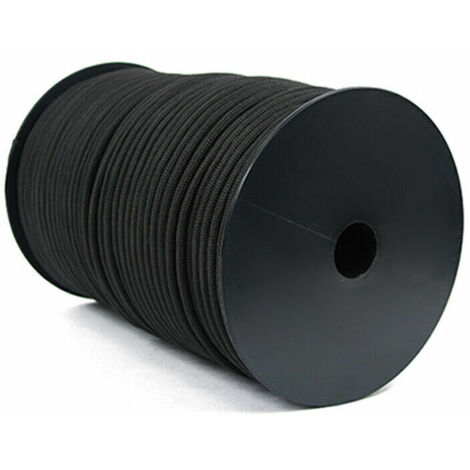 Cuerda Paracord Tipo 550 de 100 m - 9 hilos - Ideal para tiendas de campaña, rescate y senderismo - Carrete de cuerda de paracaídas (negro)