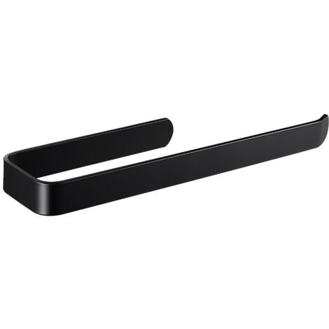 Toallero adhesivo para baño, moderno y sencillo, sin taladrar, para pared, 29 cm, acero inoxidable 304, negro mate, apto para cocina, baño, cajones y armarios. (1/4)
