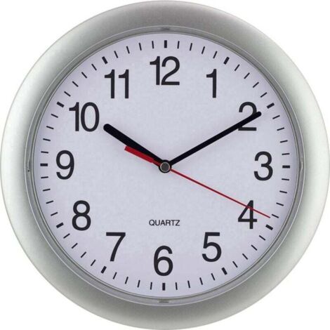 22222 Reloj de pared de cuarzo 25 cm Plata (1/4)