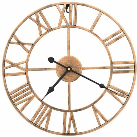 Reloj de pared de metal dorado de 40 cm