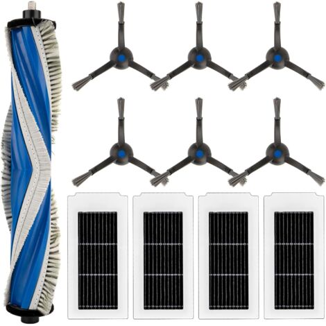 Ricambi Robot Aspirapolvere X1 Omni X1 Plus 23 Pcs Kit De Accessori Ricambi Per Ecovacs Deebot X1 Turbo/Omni, Includere 1 Spazzola Principale, 8 Spazzole Laterali, 4 Filtri, 4 Paños De Fregona, 4