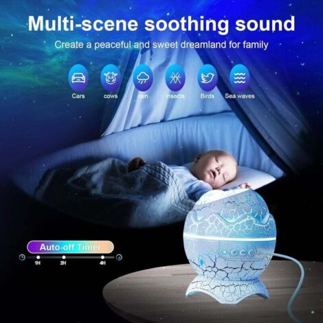 Proyector De Cielo Estrellado Con Bluetooth Y Mando A Distancia - Luz Nocturna 4 En 1, Decoración Para Dormitorio Y Regalo Ideal Para Niños Y Adultos