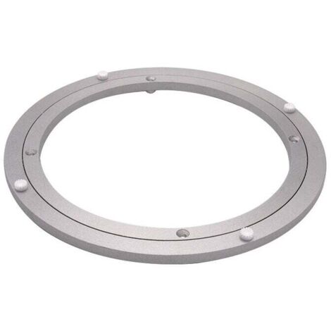 Tocadiscos de aluminio de 8 pulgadas, resistente tocadiscos Lazy Susan, tocadiscos con cojinetes giratorios, elegante mesa de comedor redonda (1/4)