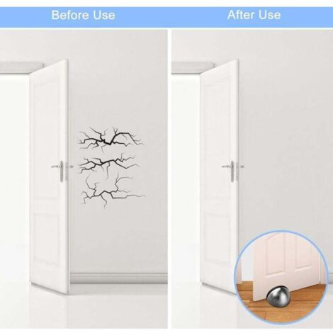 2 Topes De Puerta Para Pegar, Topes De Puerta De Piso Autoadhesivos Transparentes Adecuados Para Todos Los Pisos Duros Amortiguador De Puerta Amortiguador De Pared Para Proteger Paredes Y Muebles