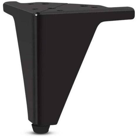 KZQ Juego de 4 pies de metal – pies de diseño elegante para sillones y armarios – color negro – altura 100 mm