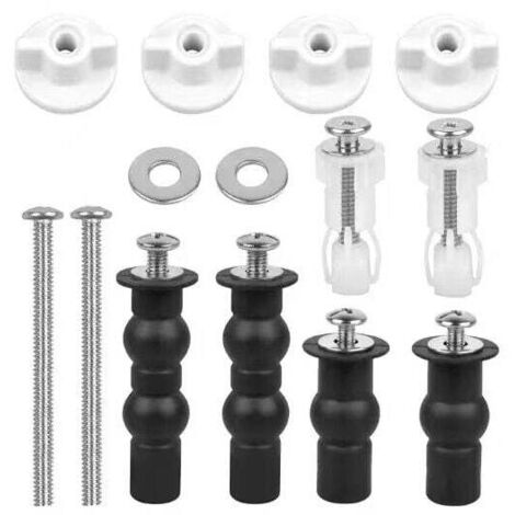 Fijaciones de bisagras para asiento de inodoro KZQ, tornillos para tapa de inodoro, accesorios para asiento de inodoro, tornillos de extensión de tapa (1/4)