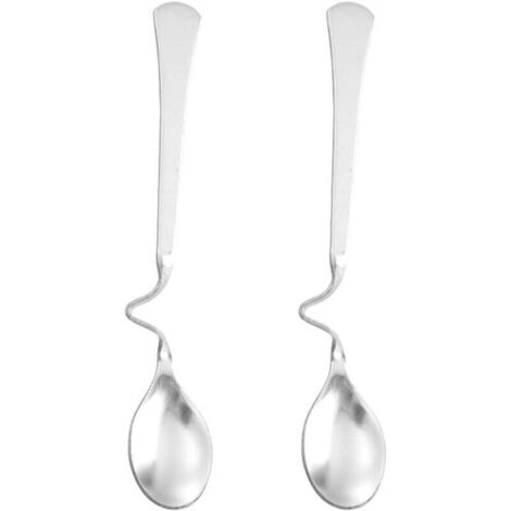 KZQ 2 piezas Cuchara para Miel, Mermelada Acero Inoxidable Plata 12.6x2cm (1/4)