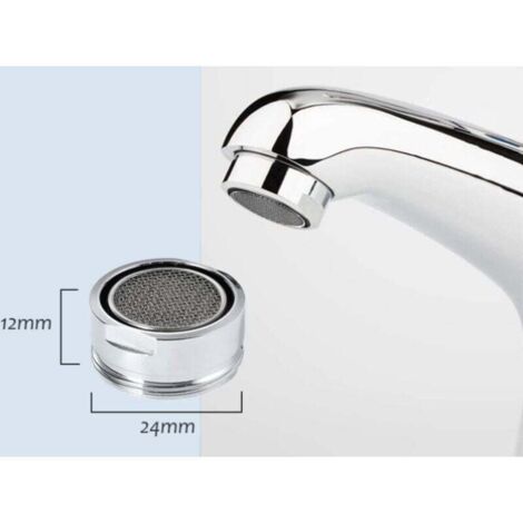 Perlador M24 Acero Inoxidable (6 Uds + 8 Juntas + Llave): Ahorra Hasta 40% Agua, Filtro De 7 Capas, Antichoque