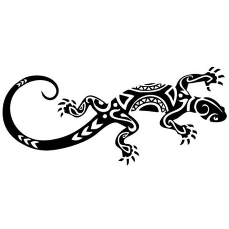KZQ Pegatinas divertidas para coche, decoración de reptiles y lagartos, accesorios externos para coche, motocicleta, parachoques y ventana (color: negro)