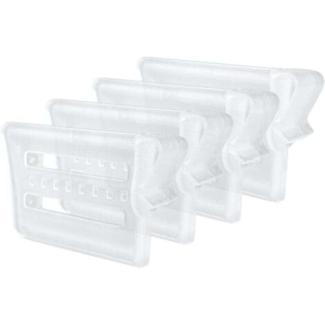 KZQ 4 divisores ajustables para refrigerador, divisores de plástico para cajones que mantienen los estantes ordenados en la cocina y la oficina. (1/4)