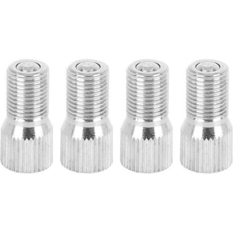 Adaptador de extensión de tapa de válvula de neumático cromado KZQ (1,9 × 0,9 × 0,9 cm), 4 piezas, 19 mm, para coche y camión (1/4)