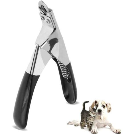Tijeras de uñas para perros Cut-Guillotine-Strong, tijeras de garra (negras) (1/4)