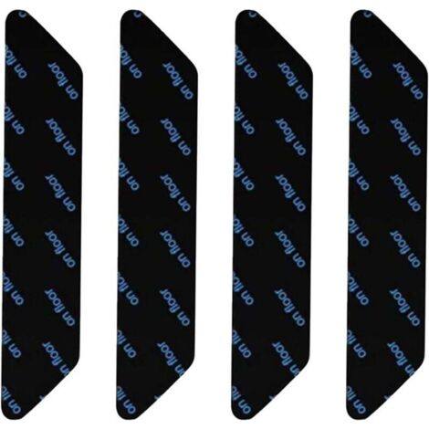 KZQ Cinta adhesiva antideslizante para alfombras, 4 unidades, reutilizables, lavables y adhesivas. Protector de poliuretano que mantiene las alfombras y las esquinas en su lugar. (1/4)