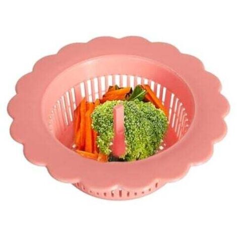 Colador de fregadero de cocina KZQ de 9 x 5 x 3 cm - Colador con asa, tapón de desagüe, filtro de desagüe, protector de desagüe para fregadero, filtro de desagüe de baño, filtro antibloqueo (1/4)