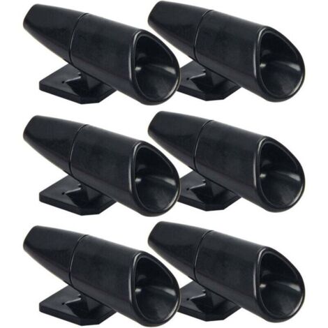 Silbatos KZQ para ciervos (paquete de 6), alerta ultrasónica para animales salvajes, para coches, vehículos y motocicletas, color negro (1/4)