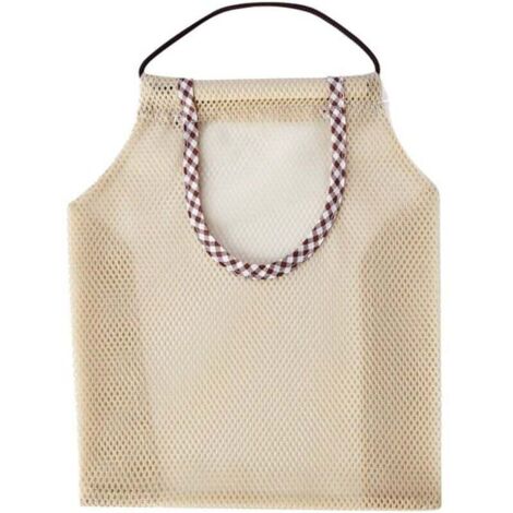 KZQ Juego de 4 bolsas reutilizables para productos del hogar - Para verduras y patatas orgánicas - Beige - Portátiles - Para guardar ajo (1/4)