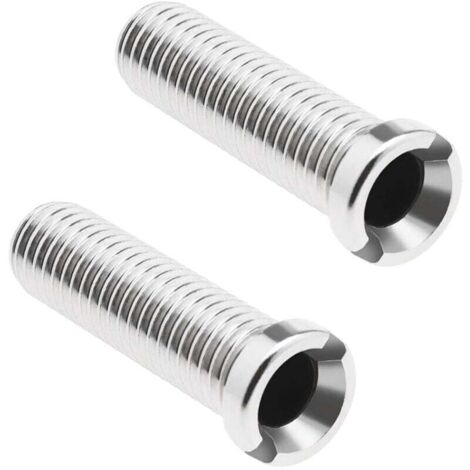 KZQ 2 tornillos de acero inoxidable 304 para colador de fregadero de cocina, conector roscado para colador de residuos, M12 × 45 mm, para tapón de colador de lavabo. (1/4)