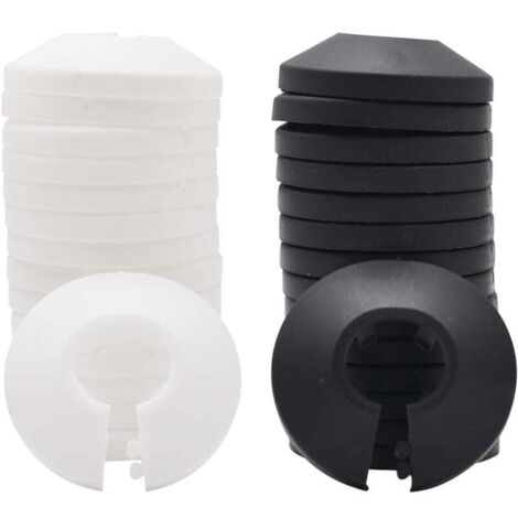 Rosetas de plástico para radiador, 30 piezas Tianher, cubierta de plástico para tuberías de calefacción, para agua caliente y fría, gas, suelo, pared, orificio y fontanería.